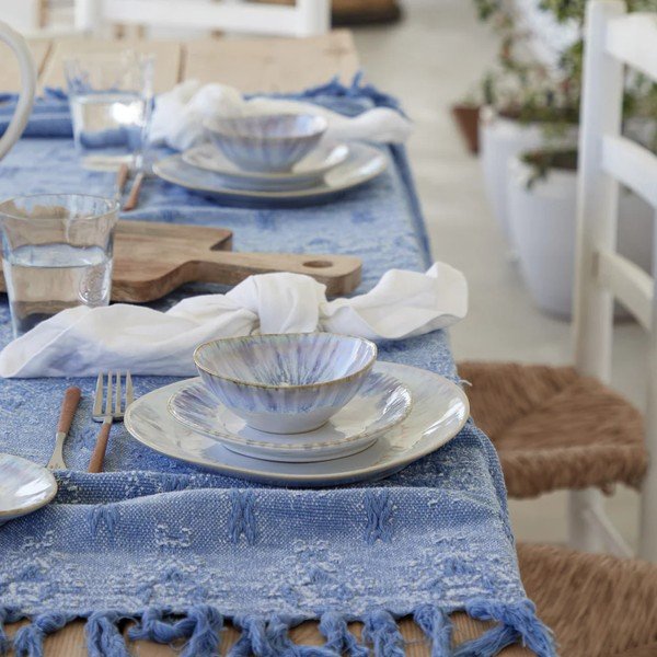 Biała/niebieska kamionkowa miska 200 ml Brisa – Costa Nova-image-3