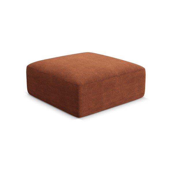 Sztruksowy podnóżek w kolorze terakoty Campi – Cosmopolitan Design