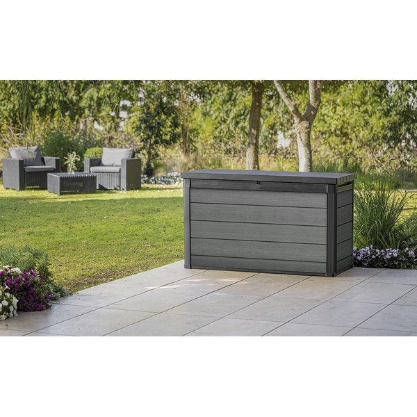 Szara skrzynia ogrodowa Cortina – Keter-image-1