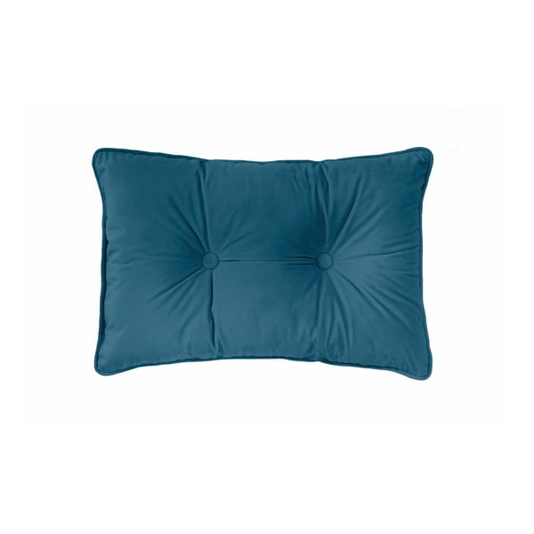 Ciemnoniebieska poduszka Tiseco Home Studio Velvet Button, 40x60 cm