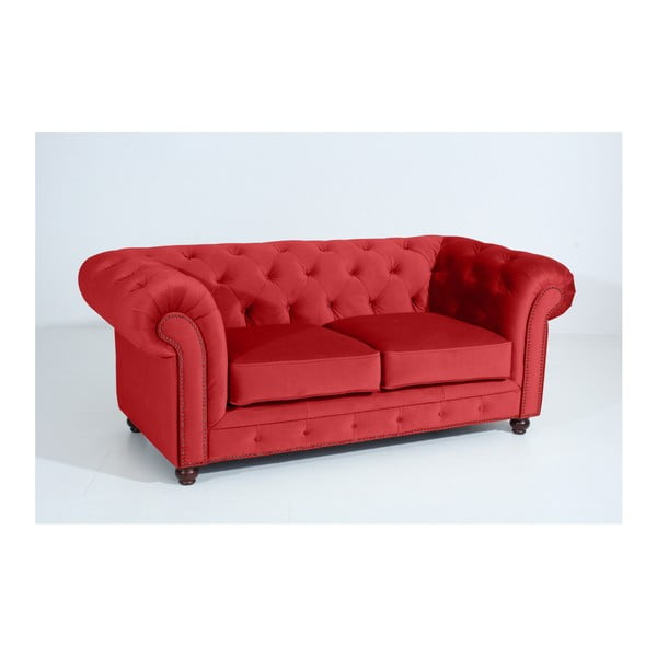 Czerwona sofa Max Winzer Orleans Velvet, 196 cm-image-2