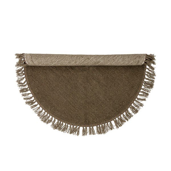 Brązowy wełniany okrągły dywan ø 110 cm Lenea − Bloomingville-image-2