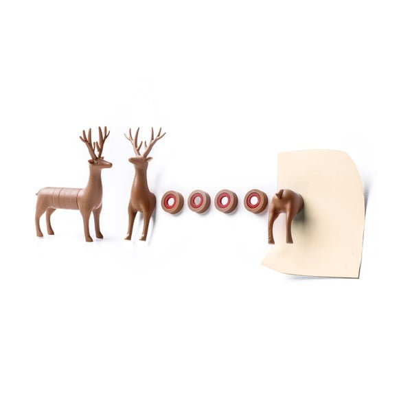 Zestaw magnesów w kształcie jelonków Qualy&CO Magnetic My Deer