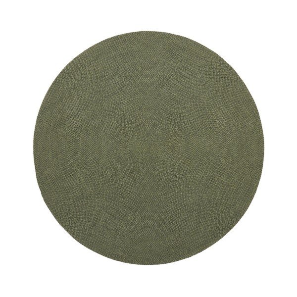 Zielony okrągły dywan odpowiedni na zewnątrz z włókien z recyklingu ø 150 cm Despas – Kave Home