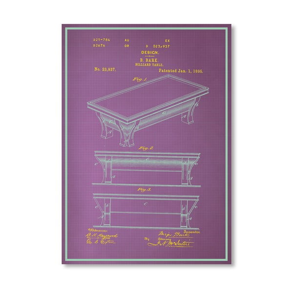 Plakat Billiard Table, 30x42 cm