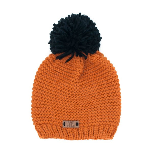 Pomarańczowa
  czapka Pom
