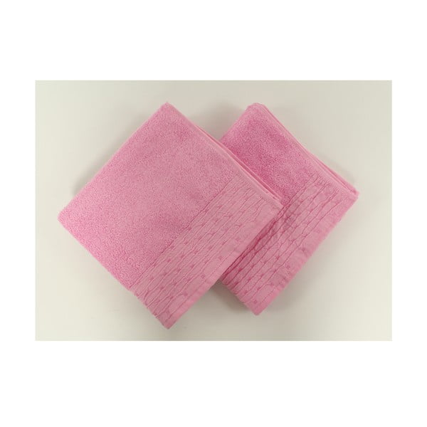 Komplet 2 ręczników Yeni Pink, 50x90 cm