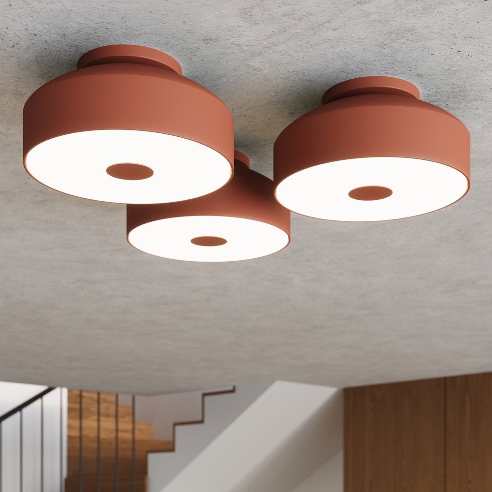 Pomarańczowa lampa sufitowa ø 30 cm Blacko – Sollux (zdjęcie 6)