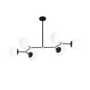 Czarno-biała lampa wisząca ze szklanym kloszem Damar – Opviq lights