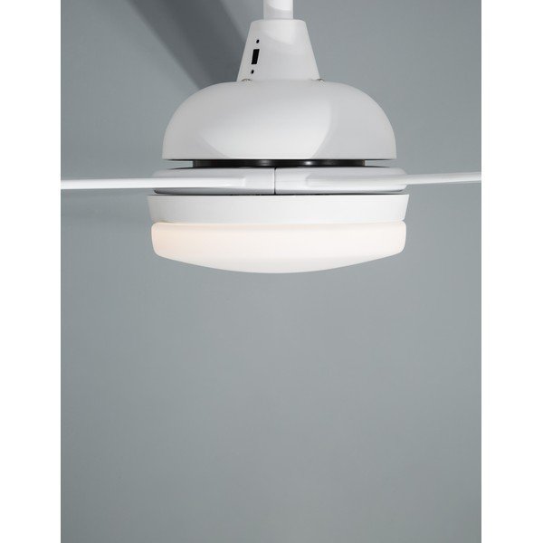 Metalowa lampa sufitowa LED w matowym białym kolorze ze szklanym kloszem Flow – Nova Luce-image-3