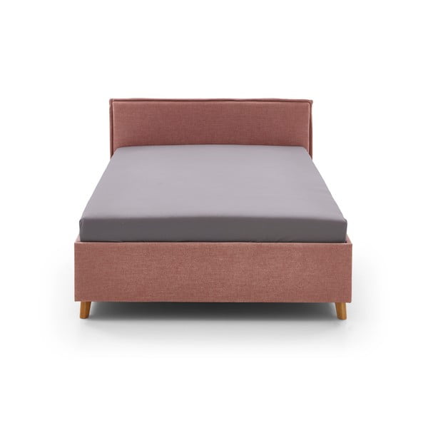 Różowe tapicerowane łóżko dziecięce ze schowkiem ze stelażem 90x200 cm Fun – Meise Möbel-image-3