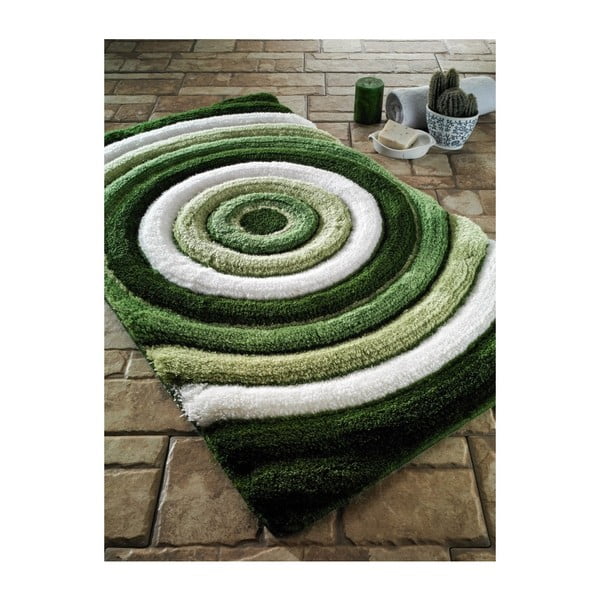 Zielony dywanik łazienkowy Confetti Bathmats Efesus, 70x120 cm
