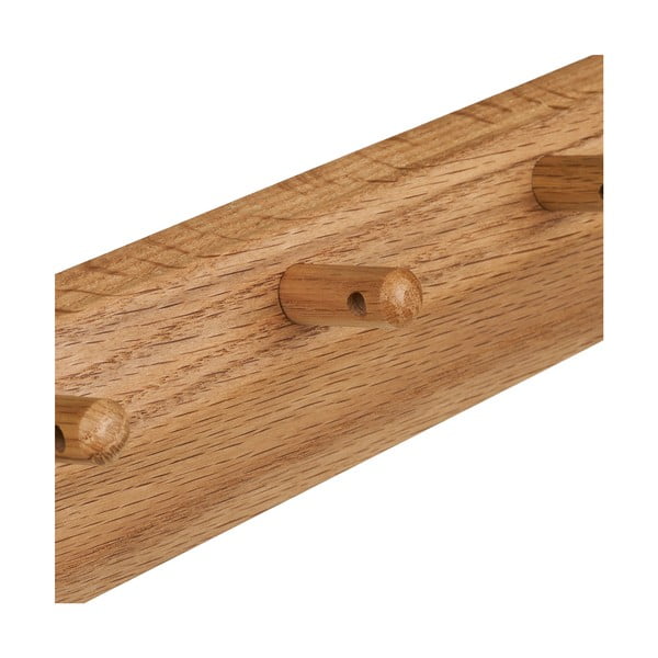 Wieszak ścienny z litego drewna dębowego w naturalnym kolorze 50 cm Barco – House Nordic-image-4