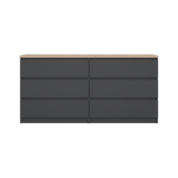 Ciemnoszara komoda 154x76x50 cm Naia – Tvilum-image-2