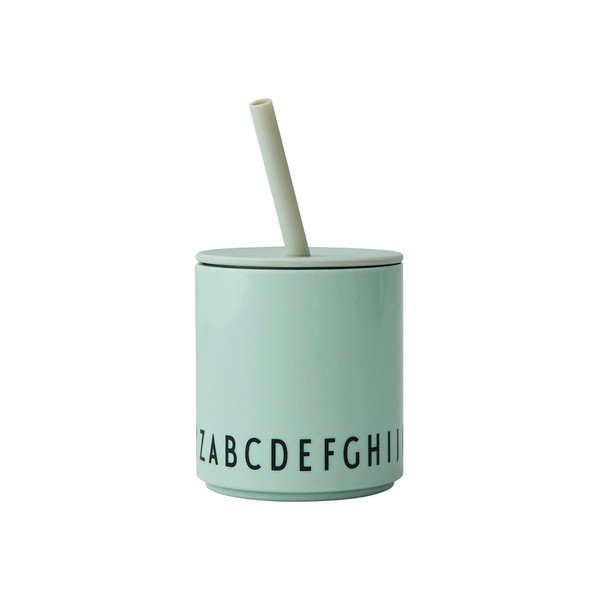 Zielony kubek dla dzieci Design Letters Eat & Learn-image-4