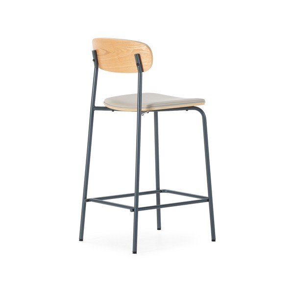 Beżowe tapicerowane hokery zestaw 2 szt. (wysokość siedziska 65,5 cm) Saula – Marckeric-image-4