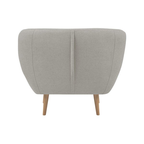 Jasnoszary fotel z jasnymi nogami Mazzini Sofas Sicile-image-1