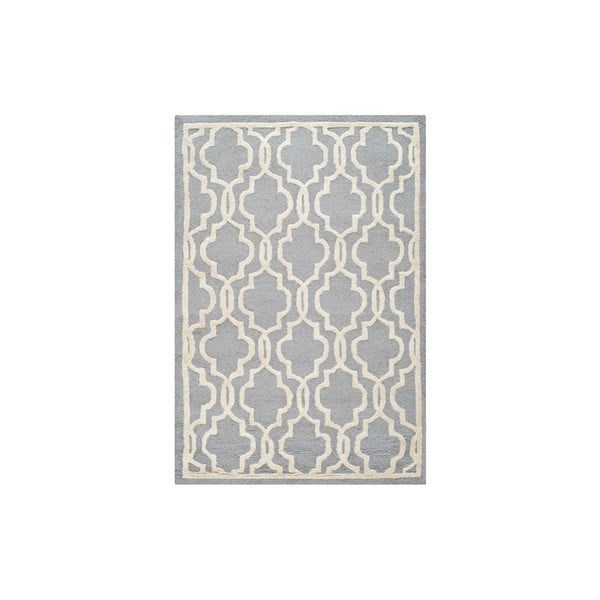 Szary wełniany dywan Elle 121x182 cm