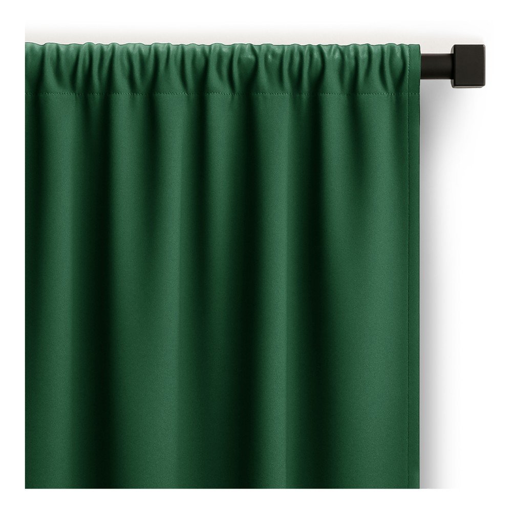 Ciemnozielona zasłona częściowo zaciemniająca (dimout) 140x270 cm Carli – Restilo