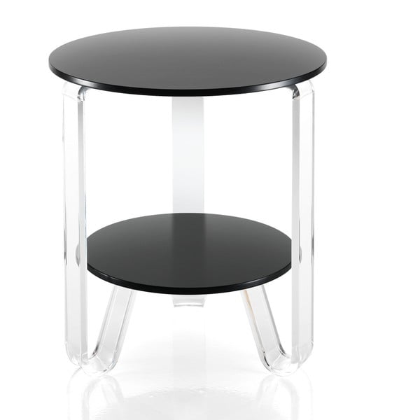 Czarny stolik Tomasucci Poole, ⌀ 48 cm