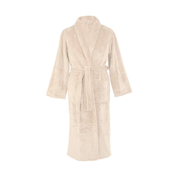 Szlafrok z mikropluszu w kolorze kości słoniowej w rozmiarze S/M Pippa – Tiseco Home Studio