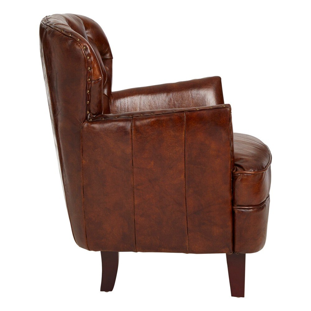 Brązowy skórzany fotel Victor – Premier Housewares (zdjęcie 8)