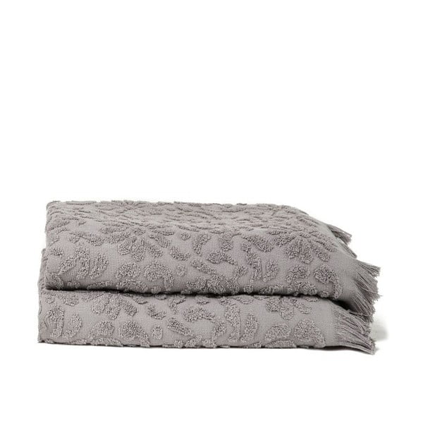 Zestaw 2 ręczników Riad Bath Grey, 70x140 cm