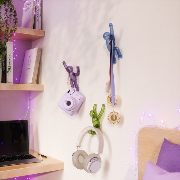 Plastikowe haczyki zestaw 3 szt. bez wiercenia Buddy – Umbra-image-1