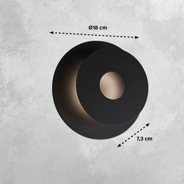 Czarny kinkiet LED Hennes – Fischer & Honsel-image-2
