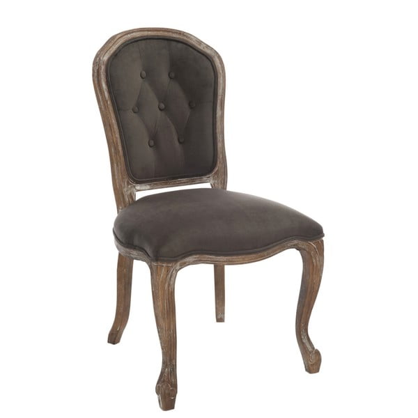 Szarobrązowe dębowe krzesło Louisa