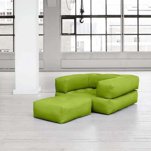 Fotel rozkładany Karup Cube Pistacie-image-1