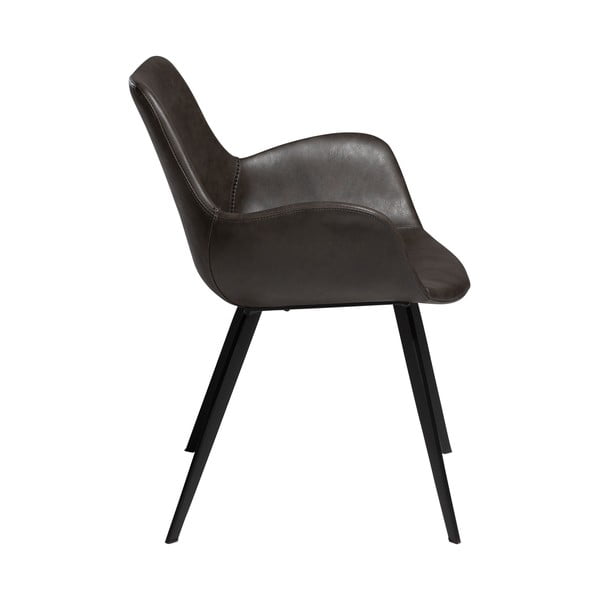 Ciemnoszary tapicerowany fotel jadalniany z podłokietnikami Hype – DAN-FORM Denmark-image-4