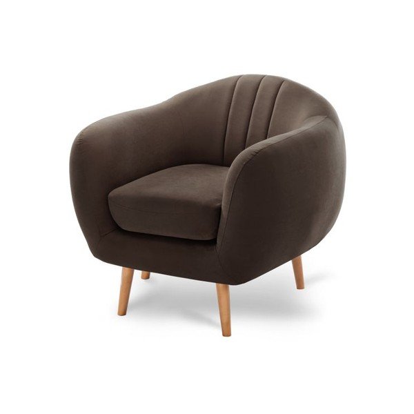 Brązowy fotel Scandi by Stella Cadente Maison Comete Stripes-image-2