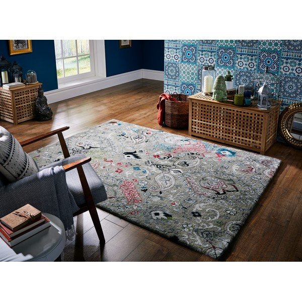 Szary ręcznie tkany dywan Flair Rugs Persian Fusion, 120x170 cm-image-3