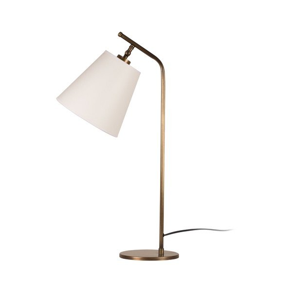 Lampa stołowa w kolorze złota z białym abażurem Homemania Decor Don-image-1