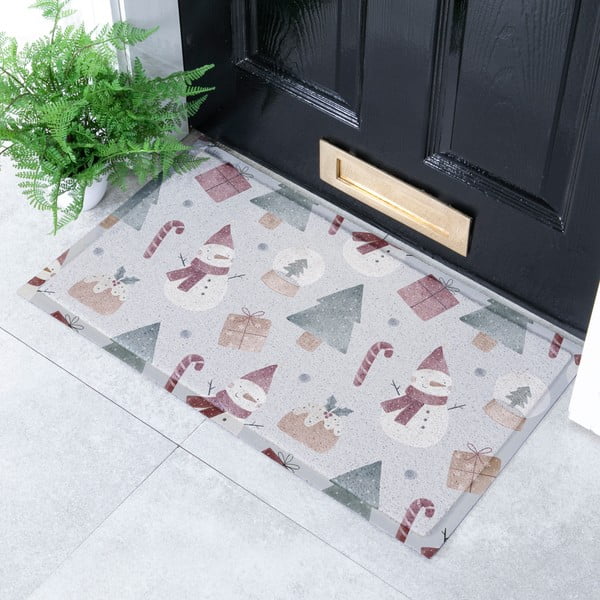 Wycieraczka ze świątecznym motywem 40x70 cm Snowman – Artsy Doormats-image-1