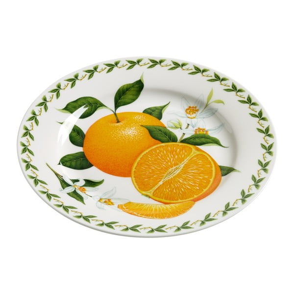 Talerz z porcelany kostnej Maxwell & Williams Orchard Fruits Orange, ⌀ 20 cm