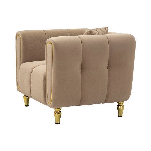 Szarobrązowy aksamitny fotel Alma – Mauro Ferretti-image-3