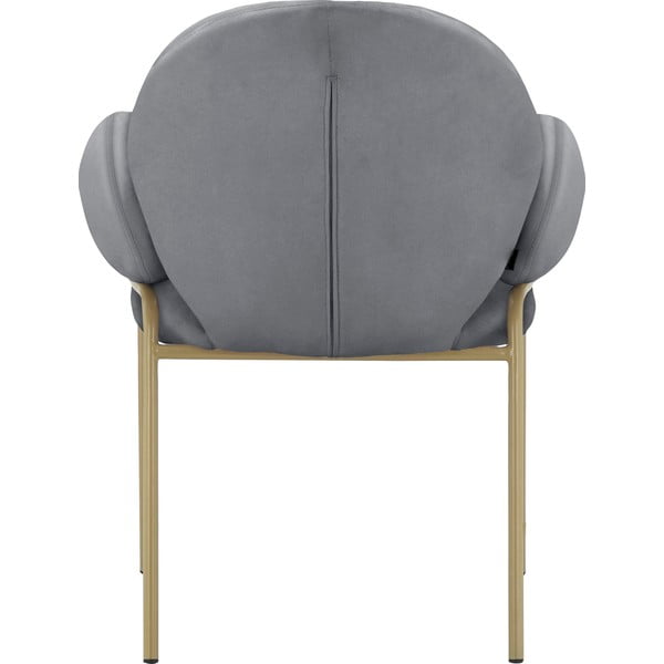 Szare tapicerowane fotele jadalniane zestaw z podłokietnikami 2 szt. Iwama – Støraa-image-4