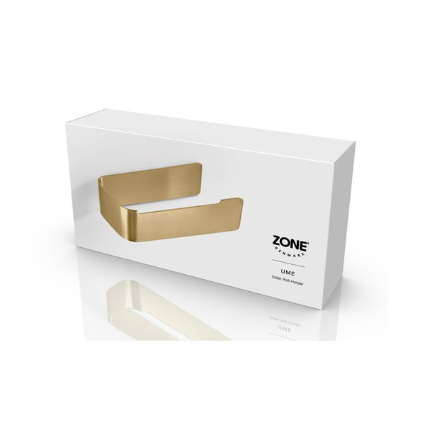 Ścienny uchwyt na papier toaletowy ze stali nierdzewnej w kolorze mosiądzu Ume Brass – Zone-image-3