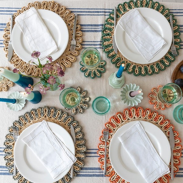 Mata stołowa z liści kukurydzy ø 38 cm Corn Husk – Rex London-image-1