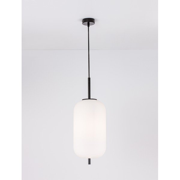 Biała/czarna szklana lampa wisząca ø 22 cm Lato – Nova Luce-image-2