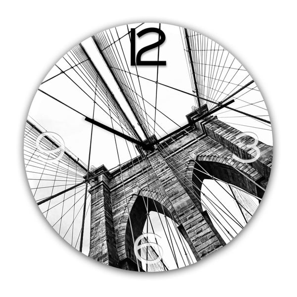 Zegar ścienny Styler Glassclock Brooklyn, ⌀ 30 cm