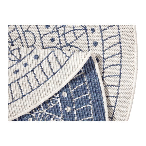 Niebieski dywan dwustronny NORTHRUGS Porto, Ø 200 cm-image-3