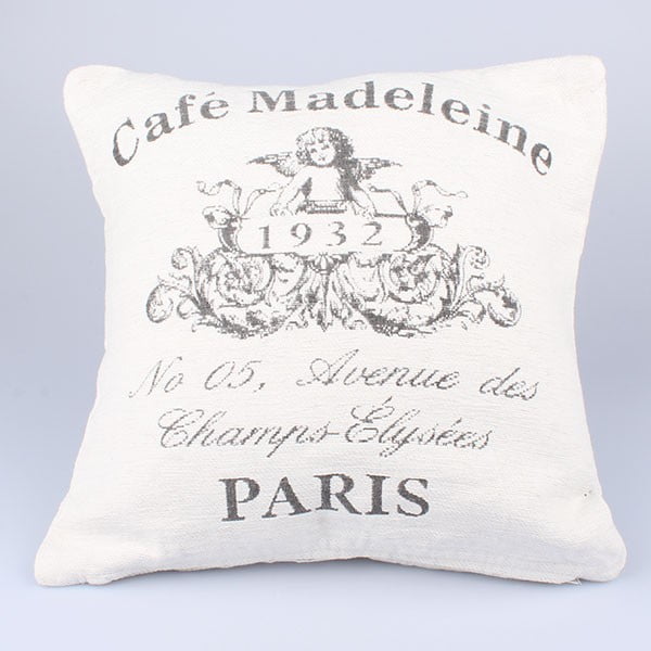 Poszewka na poduszkę Café Paris, biała