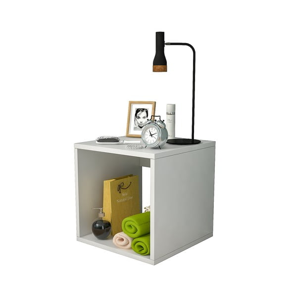 Biała szafka nocna Biga – Gauge Concept-image-2
