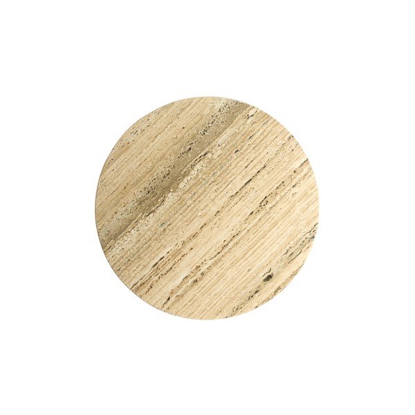 Okrągły stolik z kamiennym blatem w kolorze brązu/w jasnym naturalnym kolorze ø 50 cm Bahia – Light & Living-image-2