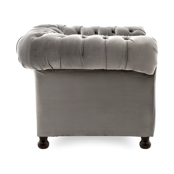 Szara sofa 2-osobowa Vivonita Chesterfield-image-4