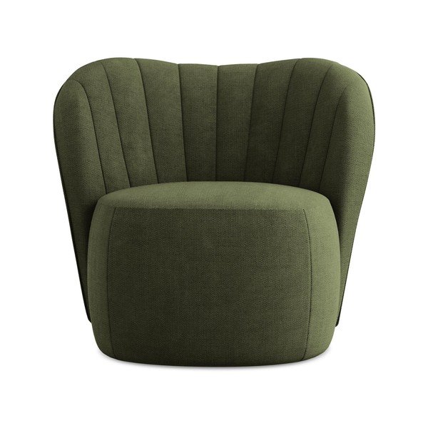 Zielony fotel z tkaniny szenilowej Keloa – Makamii-image-1