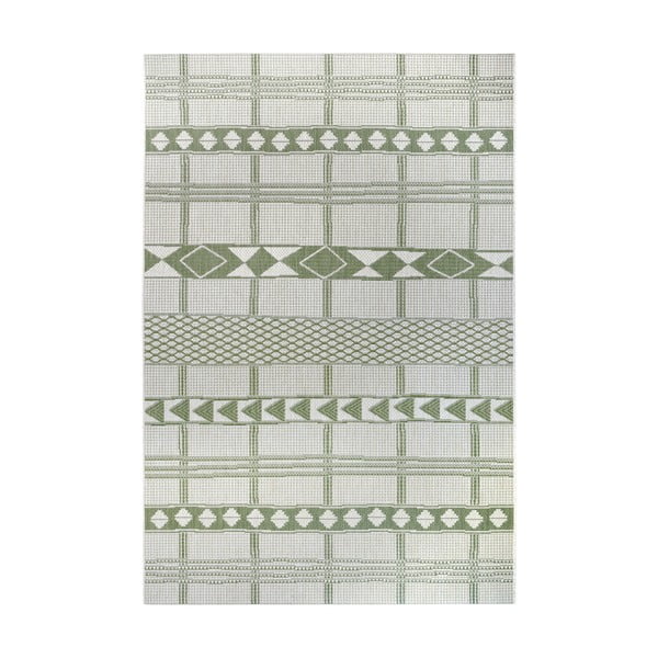 Zielono-beżowy dywan odpowiedni na zewnątrz Ragami Madrid, 80x150 cm